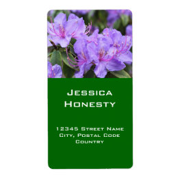 bonito azul azalea flor etiquetas