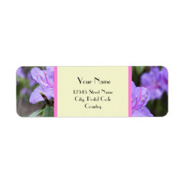 bonito azul azalea flor etiquetas