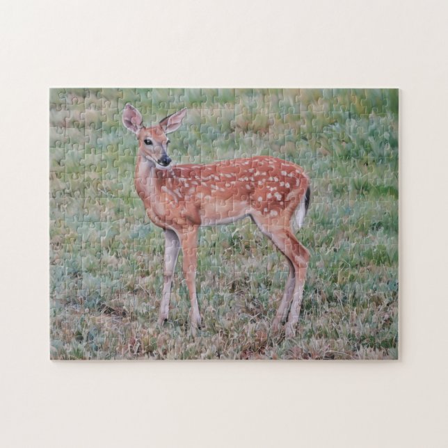 Bonito Bebé Deer Fawn Wild Animal Art Puzzle (Horizontal)