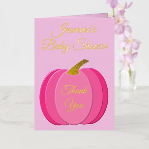 Bonito Bebé Rosa Calabaza Personalizado Baby Showe