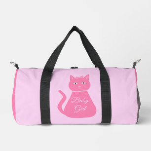 Bonito Bebé Rosa Gato Personalizado Bolsa de pañal