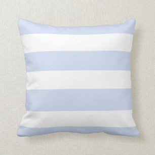 Bonito blanco azul de la almohada de las rayas