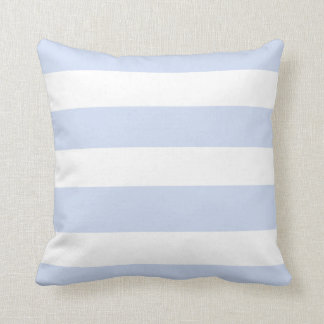 Bonito blanco azul de la almohada de las rayas