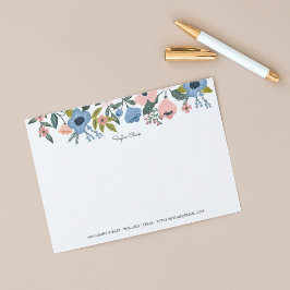 Bonito Blossom Marco y notas florales rosa y azul