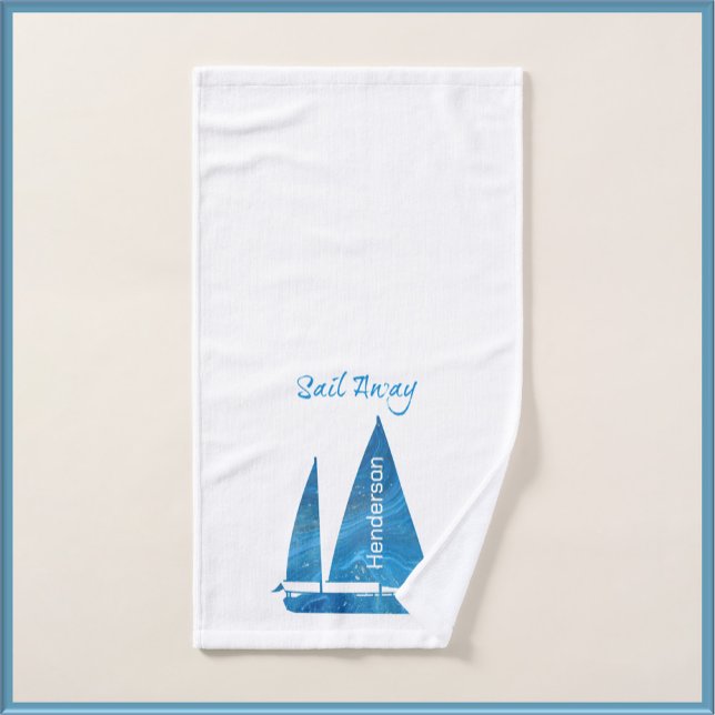 Bonito Blue Sailboat Nautical (Subido por el creador)