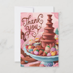 Bonito Boho Chocolate tarjeta de agradecimiento
