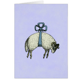 Bonito Bow Sheep CHANGE COLOR ~ Card