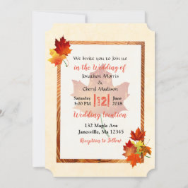 Bonito Cae Sale Invitaciones a la Boda Otoño