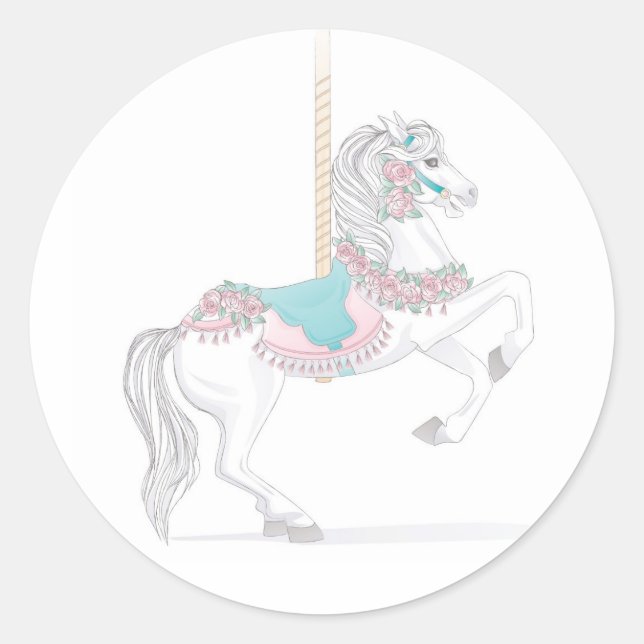 Bonito Carousel Horse Pegatina (Anverso)