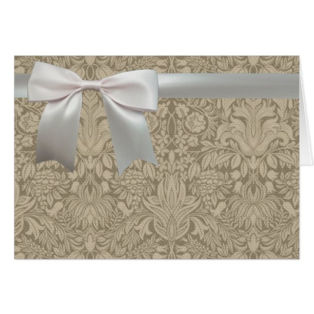 Bonito clásico blanco de línea de encaje antiguo b (Anverso (Horizontal))