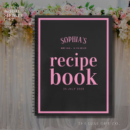 Bonito clásico: libro de recetas de ducha de novia