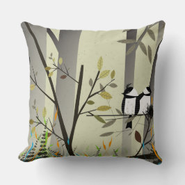 Bonito Cojín decorativo Pareja de Pájaro