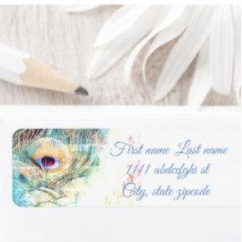 Bonito como etiqueta de dirección de retorno de pa