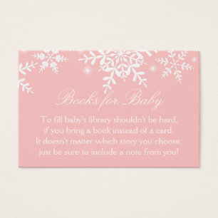 Bonito Copos de nieve Baby Shower Trae una tarjeta