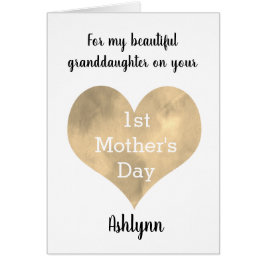 Bonito Corazón de Oro Primera Nieta del Día de la 