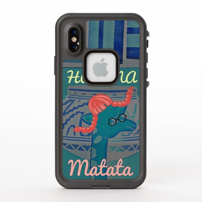 Bonito Cute divertida Giraffe Hakuna Matata Último (Reverso)