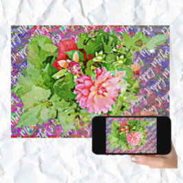 Bonito Dahlia Bloom Bouquet Tarjeta del Día de la 