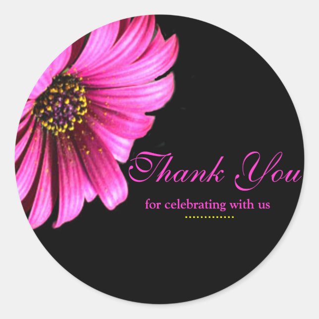Bonito Daisy Wedding Favor de los Pegatinas de eti (Anverso)