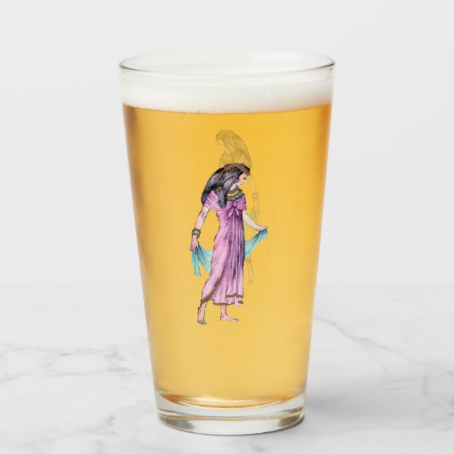 Bonito Dama Vestido Rosa Azucarfo Antiguo Egipto (Anverso (lleno))