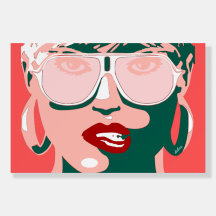 Bonito de arte pop Mujeres gafas de sol pintalabio