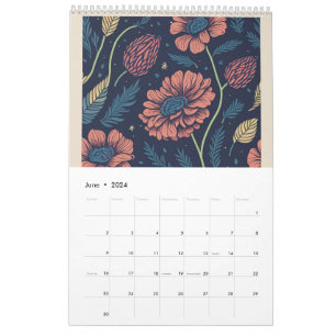 Bonito de calendario de mercado de flores