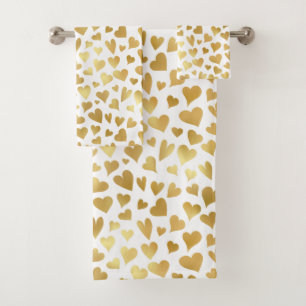 Bonito de Corazones de Oro Elegante Diseño de Patr