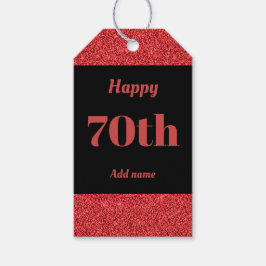 bonito de etiquetas de regalo de cumpleaños 70