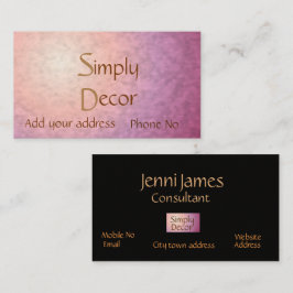 Bonito de moda Naranja rosa> Tarjeta de presentaci