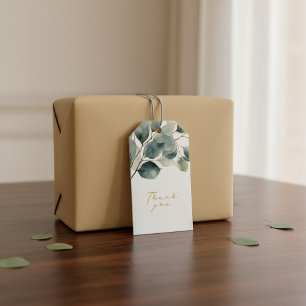 Bonito de rama Eucalyptus deja etiqueta de regalo
