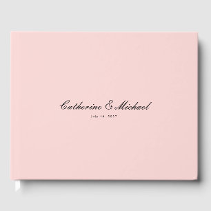 Bonito de script simple libro de invitados Boda ro