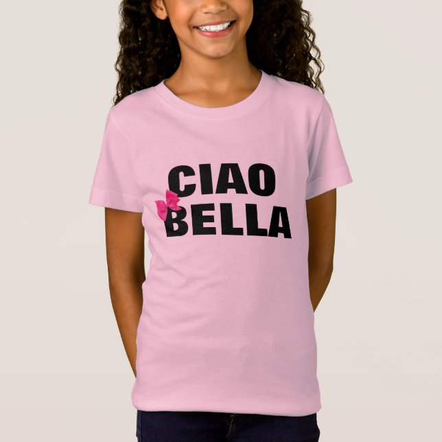 bonito diseño de camisetas de ciao bellí lindo chi (Anverso)