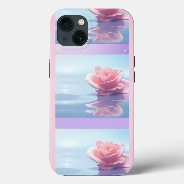 Bonito elegante rosa Roses iPhone 13 Funda (Reverso )