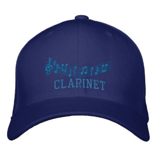 Bonito Embroidado CLarinet Gorra en azul