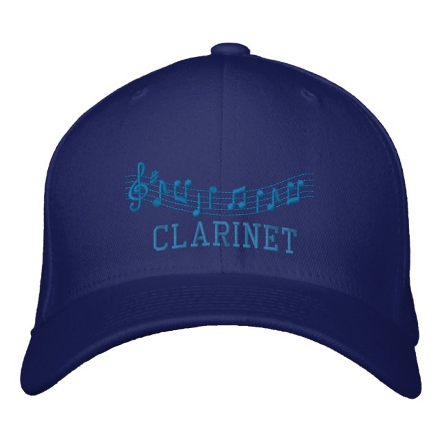 Bonito Embroidado CLarinet Gorra en azul (Anverso)