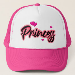 Bonito En Princesa Rosa Con Sombrero Camionero Del