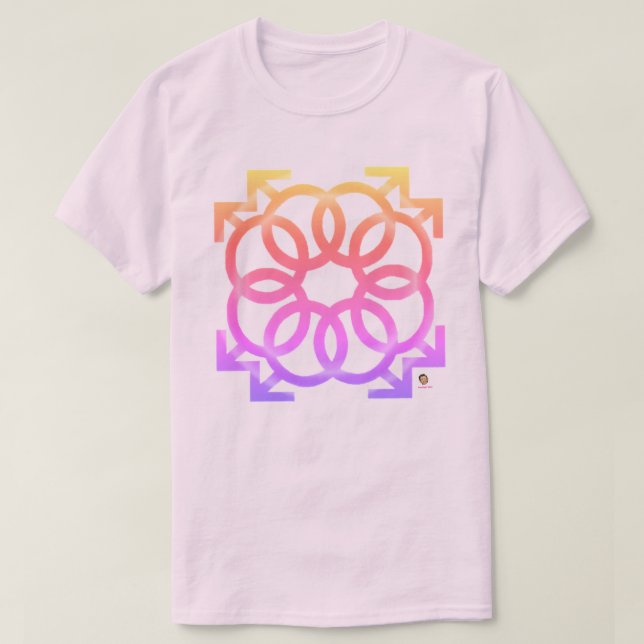 "Bonito en ROSA"  Camiseta con ESTILO DESVAÍDO (Diseño del anverso)