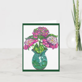 Bonito en tarjeta de nota plegada rosada