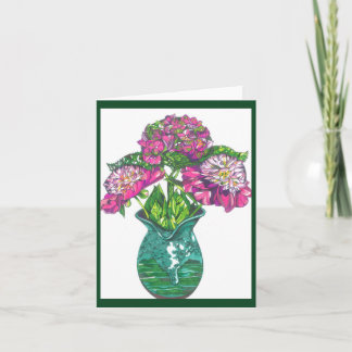 Bonito en tarjeta de nota plegada rosada