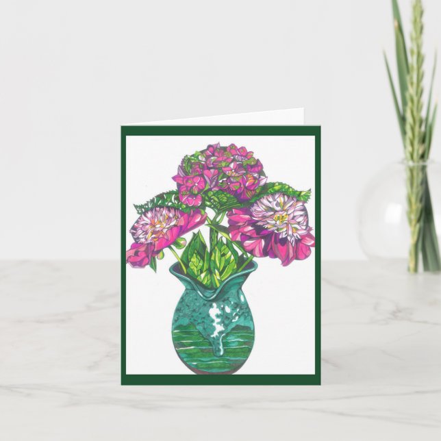 Bonito en tarjeta de nota plegada rosada (Anverso)