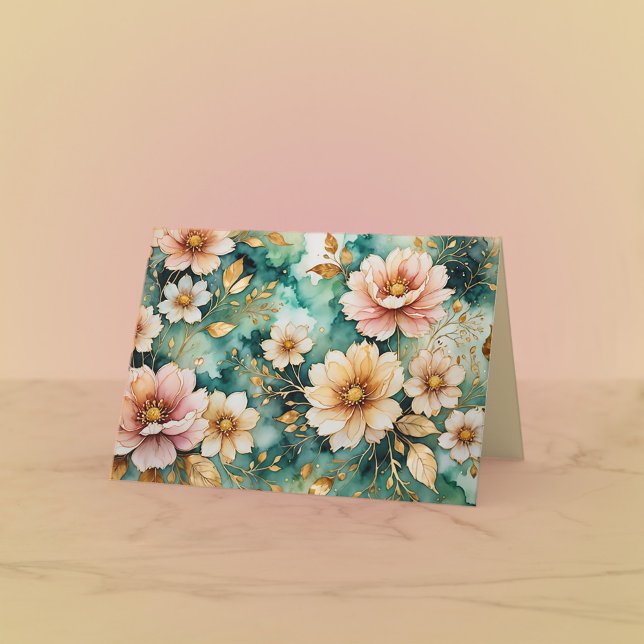 Bonito en tarjeta de nota rosa (Subido por el creador)