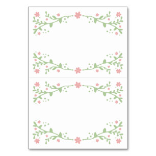 Bonito en tarjetas plegables de mesa rosadas