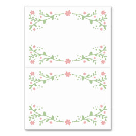 Bonito en tarjetas plegables de mesa rosadas