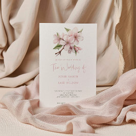 Bonito flor invitación a la boda suave