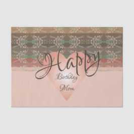 Bonito Floral Acentuada Con Papel Tejido De Tejido