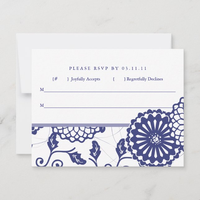 Bonito Floral Azul RSVP (Anverso)
