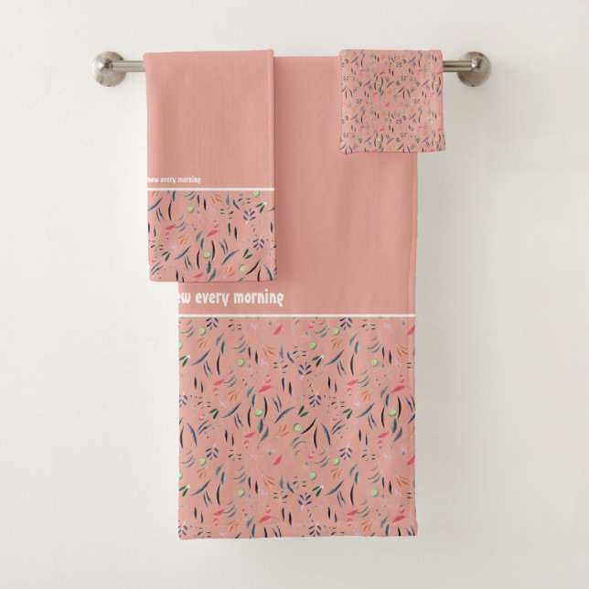 Bonito Floral CORAL PINK Personalizable Scripting (In situ)