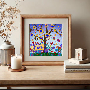 Bonito Floral Escuche WOTY Impresión Inespiritiva