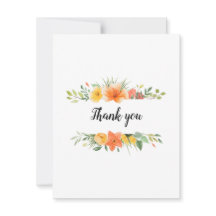 Bonito Floral Gracias o cualquier tarjeta plana en