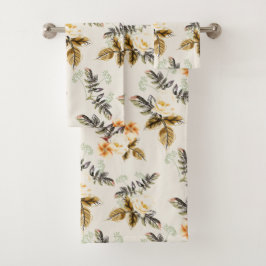 Bonito floral marrón otoño invierno conjunto a jue