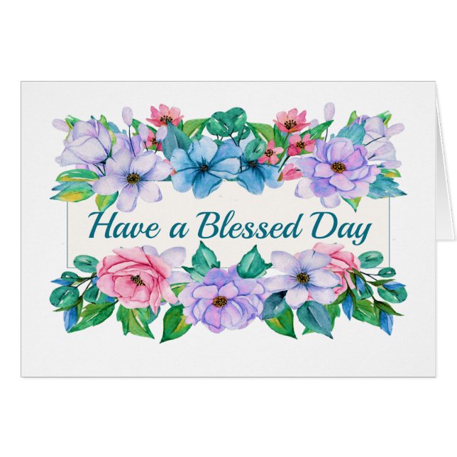 Bonito Floral Notecard (Anverso (Horizontal))